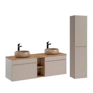 Petits-meubles KOUPELNOVÝ NÁBYTEK 140.4cm Zelie 2er-Set Kašmír obraz