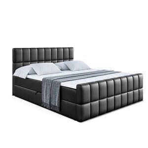 ALTDECOR AMERICKÁ postel MIAMI-Z – 140 × 200 cm – H3 – vysoce lesklá černá obraz