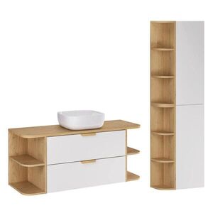 Petits-meubles KOUPELNOVÝ NÁBYTEK 120.4cm Oria 2er-Set Bílá obraz