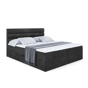 ALTDECOR AMERICKÁ postel s matrací H4 a lamelovým roštem – CELESTIA – 140 × 200 cm – H4 – černá obraz