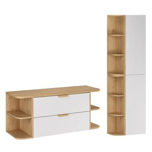 Petits-meubles KOUPELNOVÝ NÁBYTEK 120.4cm Oria 2er-Set Bílá obraz