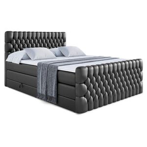 ALTDECOR POSTEL boxspring SERENE-Z KING – 200 x 200 – H3/H4 – vysoce lesklá černá obraz
