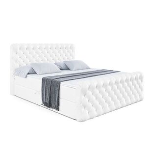 ALTDECOR AMERICKÁ postel BOXI8-Z – 120 × 200 cm – H4 – vysoce lesklá bílá obraz