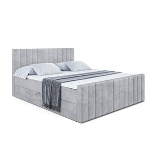ALTDECOR AMERICKÁ postel s úložným prostorem EDITA-Z – 160 × 200 cm – H3 – světle šedá obraz