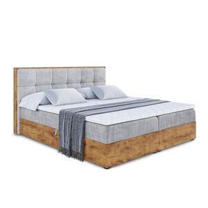 ALTDECOR AMERICKÁ postel s matrací H3 a lamelovým roštem – LOLLI7 – 200 x 200 – tmavě šedá obraz
