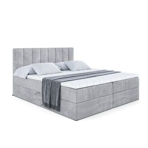 ALTDECOR AMERICKÁ postel s matrací H3 a roštem – OTTA – 140x200 cm, světle šedá obraz