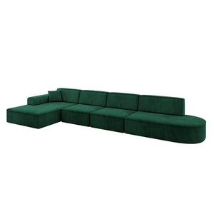 ALTDECOR ROHOVÁ SEDACÍ SOUPRAVA s otomanem vlevo IREA-L3-v3 – 412 × 165 × 77 cm, zelená obraz