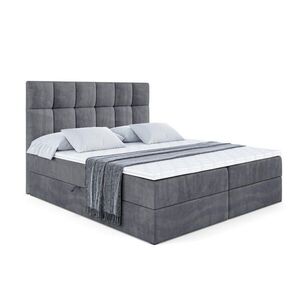 ALTDECOR AMERICKÁ postel s matrací H4 a roštem – RICAR – 140x200 tmavě šedá obraz