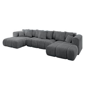 ALTDECOR SEDACÍ SOUPRAVA CLOUD-U-v1 405 x 185 x 90 tmavě šedý manšestr obraz