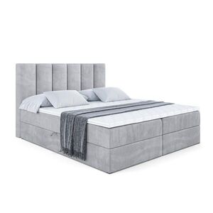 ALTDECOR AMERICKÁ postel s matrací H4 a roštem – BOXI1 – 200 x 200 cm – H4 – světle šedá obraz