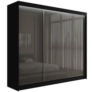 ALTDECOR ŠATNÍ SKŘÍŇ PEKA s LED – 250 cm – černá|šedá obraz