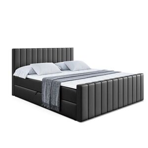 ALTDECOR AMERICKÁ postel EDITA-Z – 120 × 200 cm – H3 – vysoce lesklá černá obraz