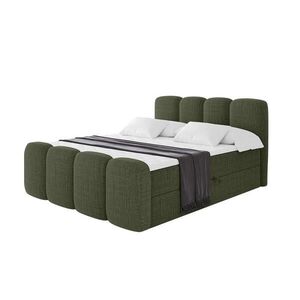 ALTDECOR AMERICKÁ postel s matrací H4 a lamelovým roštem – NINA-Z – 180 × 200 cm – zelená obraz