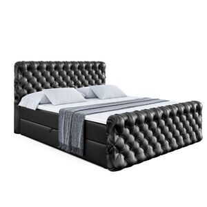 ALTDECOR AMERICKÁ postel BOXI8-Z – 180 × 200 cm – H4 – vysoce lesklá černá obraz
