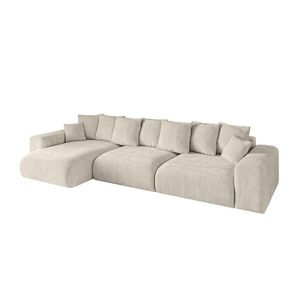 ALTDECOR ROHOVÁ SEDACÍ SOUPRAVA s otomanem vlevo ESKAR-L2 364x176x72 cappuccino, velur obraz