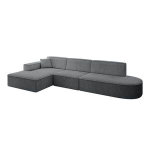 ALTDECOR ROHOVÁ SEDACÍ SOUPRAVA s otomanem vlevo IREA-L2-v4 – 327 x 165 x 77 cm tmavě šedá obraz