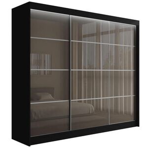 ALTDECOR ŠATNÍ SKŘÍŇ PEKA III s LED osvětlením – 250 cm – černá|šedá obraz