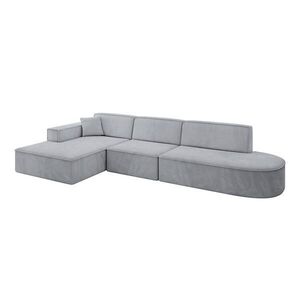ALTDECOR ROHOVÁ SEDACÍ SOUPRAVA s otomanem vlevo IREA-L2-v4 – 327 × 165 × 77 cm šedá obraz