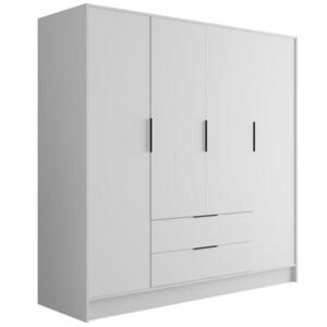 ALTDECOR ŠATNÍ SKŘÍŇ s křídlovými dveřmi KOLIN 200x200 cm bílá / bílá obraz