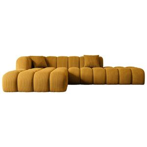 ALTDECOR ROHOVÁ SEDACÍ SOUPRAVA s otomanem vlevo OLEA-L2 – 289 × 176 × 71 cm hořčicově žlutá obraz