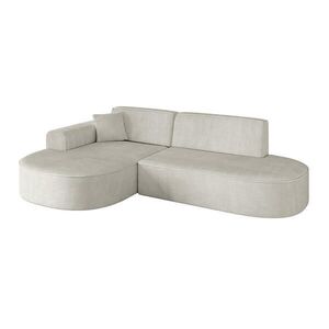 ALTDECOR ROHOVÁ SEDACÍ SOUPRAVA s otomanem vlevo MARI-L1 – 243 x 171 x 79 cm, krémový manšestr obraz