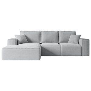 ALTDECOR ROHOVÁ SEDACÍ SOUPRAVA s funkcí lůžka a úložným prostorem SERRA-L-S – 266 x 161 x 87 cm, šedá varianta manšestru obraz