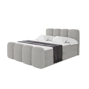 ALTDECOR AMERICKÁ postel s matrací H4 a roštem – NINA-Z – 120 x 200 cm – světle šedá obraz