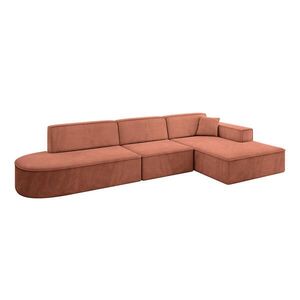 ALTDECOR ROHOVÁ SEDAČKA s otomanem vpravo IREA-L2-v4 – 327 x 165 x 77 cm, meruňková obraz