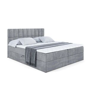 ALTDECOR AMERICKÁ postel s matrací H4 a lamelovým roštem – MIAMI – 120 × 200 cm – H4 – šedá obraz
