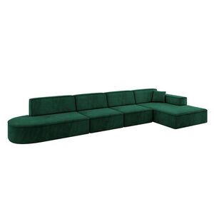 ALTDECOR ROHOVÁ SEDACÍ SOUPRAVA s otomanem vpravo IREA-L3-v4 – 412 × 165 × 77 cm, zelená obraz