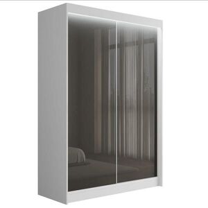 ALTDECOR ŠATNÍ SKŘÍŇ PEKA s LED – 150 cm – bílá|šedá obraz