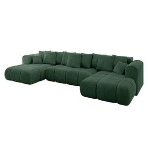 ALTDECOR SEDACÍ SOUPRAVA CLOUD-U-v1 405x185x90 zelená manšestr obraz