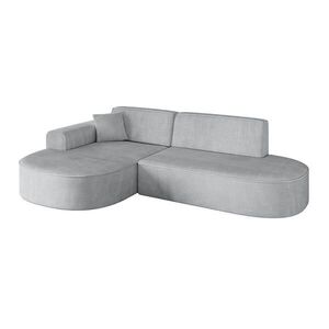 ALTDECOR ROHOVÁ SEDACÍ SOUPRAVA s otomanem vlevo MARI-L1 – 243 × 171 × 79 cm, šedý manšestr obraz