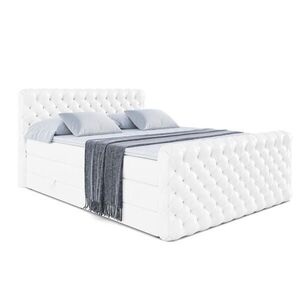 ALTDECOR POSTEL boxspring BOXI8-Z KING – 200 x 200 – H3/H4 – vysoce lesklá bílá obraz