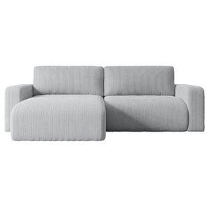 ALTDECOR ROHOVÁ SEDACÍ SOUPRAVA s funkcí lůžka a úložným prostorem KLEEA-L – 247 x 143 x 83 cm, šedá varianta manšestru obraz