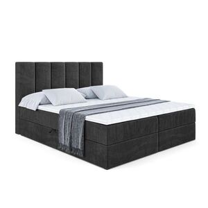 ALTDECOR AMERICKÁ postel s matrací H4 a roštem – BOXI1 – 140 × 200 cm – H4 – černá obraz