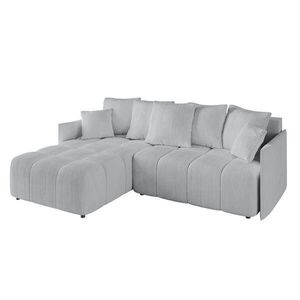 ALTDECOR ROHOVÁ SEDACÍ SOUPRAVA s otomanem vlevo LONLI-L 251x189x68 šedý manšestr obraz