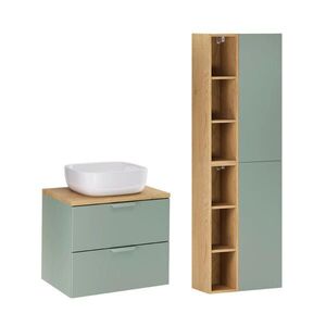 Petits-meubles KOUPELNOVÝ NÁBYTEK 60.6cm Oria 2er-Set Zelená obraz