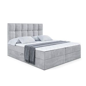 ALTDECOR AMERICKÁ POSTEL s matrací H4 a lamelovým roštem – RICAR – 140x200 světle šedá obraz