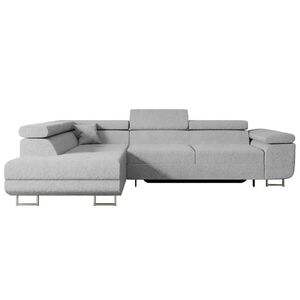 ALTDECOR ROHOVÁ SEDACÍ SOUPRAVA s funkcí lůžka a úložným prostorem GUSA-L 272x202x107 cm šedá buklé obraz