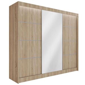 ALTDECOR ŠATNÍ SKŘÍŇ PAOKI s LED osvětlením – 250 cm – Sonoma dub obraz