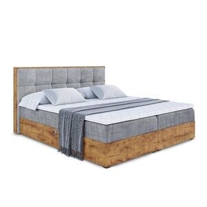 ALTDECOR AMERICKÁ postel s matrací H4 a roštem – LOLLI7 – 200 x 200 – světle šedá obraz
