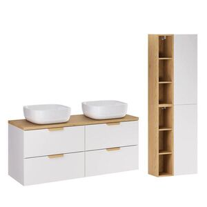 Petits-meubles KOUPELNOVÝ NÁBYTEK 120.6cm Oria 2er-Set Bílá obraz