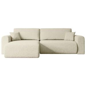 ALTDECOR ROHOVÁ SEDACÍ SOUPRAVA s funkcí lůžka a úložným prostorem ORRO-L – 272 × 145 × 83 cm, béžová buklé obraz