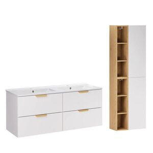 Petits-meubles KOUPELNOVÝ NÁBYTEK 121cm Oria 2er-Set Bílá obraz