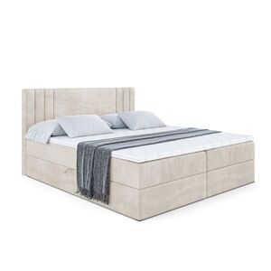 ALTDECOR AMERICKÁ postel s matrací H4 a roštem – IDRIKO – 180 × 200 cm – H4 – ecru obraz