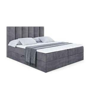 ALTDECOR AMERICKÁ postel s matrací H3 a roštem – BOXI1 – 160 × 200 cm, tmavě šedá obraz