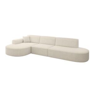 ALTDECOR ROHOVÁ SEDACÍ SOUPRAVA s otomanem vlevo MARI-L2 – 328 x 171 x 79 cm, krémová látka obraz