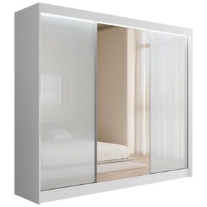 ALTDECOR ŠATNÍ SKŘÍŇ VESLI s LED osvětlením – 250 cm – bílá obraz