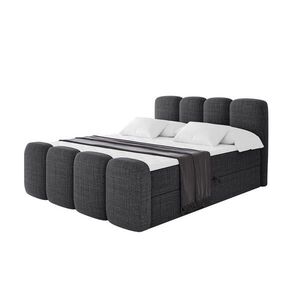 ALTDECOR AMERICKÁ postel s matrací H4 a lamelovým roštem – NINA-Z – 200 x 200 cm – černá obraz